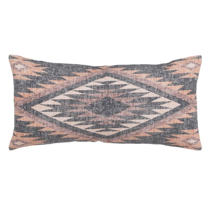 Cojín Algodón Gris Rosa 30 x 60 cm 0 Cojín Algodón Gris Rosa 30 x 60 cm 0