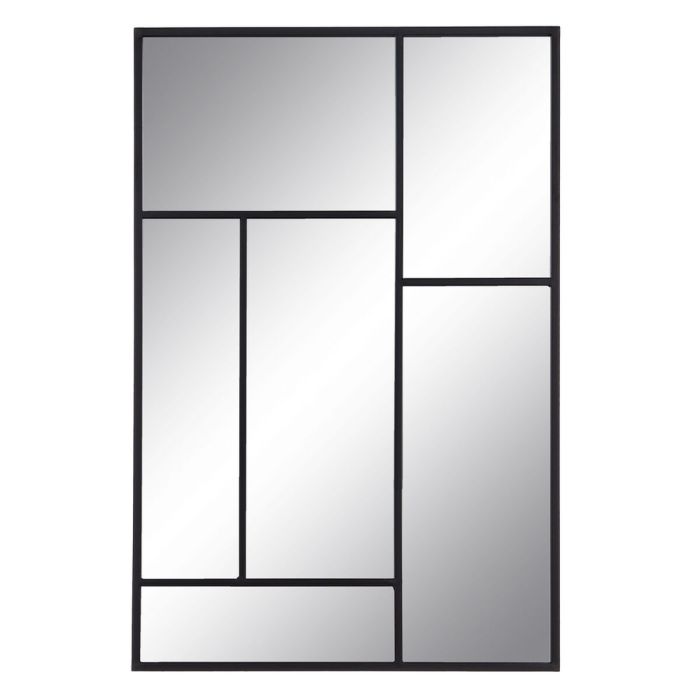 Espejo de pared Negro Cristal Hierro Vertical 60 x 2 x 90 cm 6