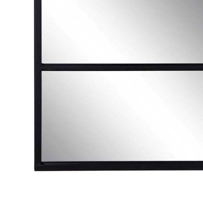 Espejo de pared Negro Cristal Hierro Vertical 90 x 2 x 90 cm 2