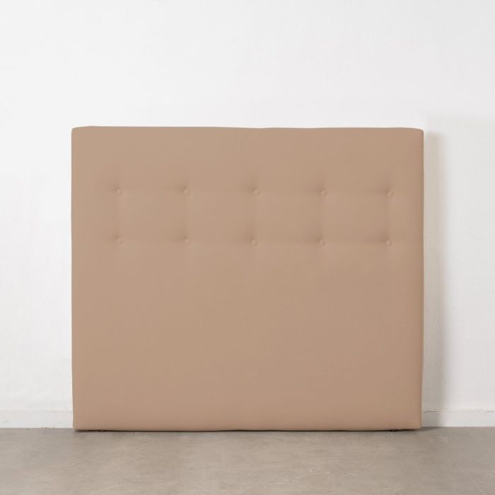 Cabecero de Cama 105 x 8 x 125 cm Tejido Sintético Beige Cabecero de Cama 105 x 8 x 125 cm Tejido Sintético Beige