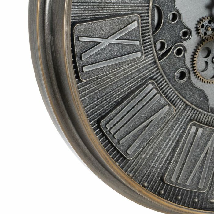 Reloj de Pared Gris Cristal Hierro 69,5 x 9 x 69,5 cm (3 Unidades) 4
