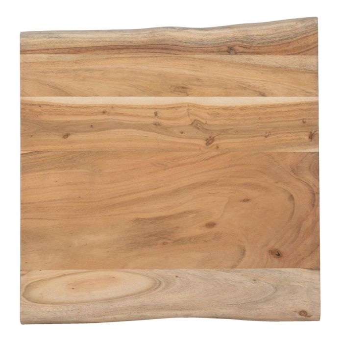 Mesita Auxiliar Natural Hierro Madera de acacia 50 x 50 x 46 cm 1