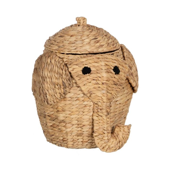 Cesto Elefante Negro Beige Fibra natural 38 x 38 x 42 cm Cesto Elefante Negro Beige Fibra natural 38 x 38 x 42 cm
