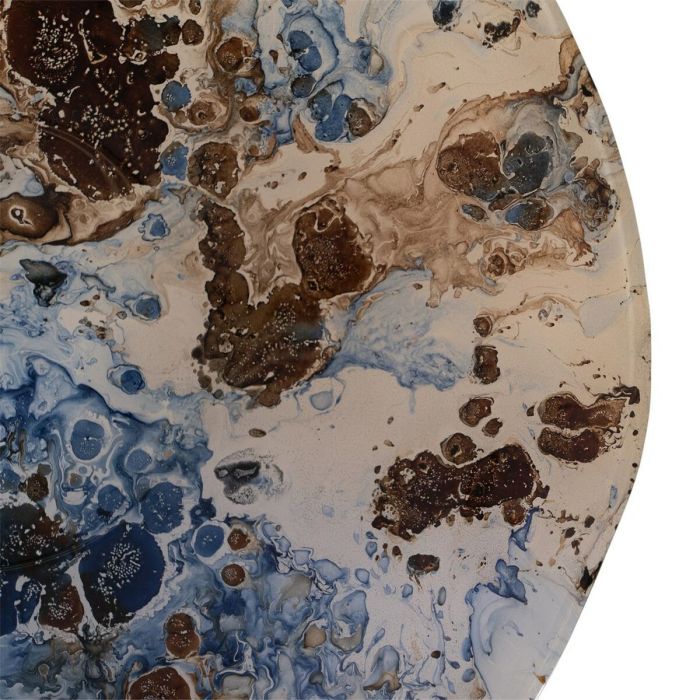 Centro de Mesa Azul Marrón Cristal 29 x 29 x 5 cm 3