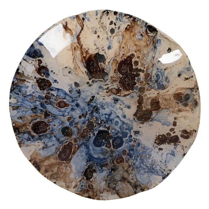 Centro de Mesa Azul Marrón Cristal 29 x 29 x 5 cm 1