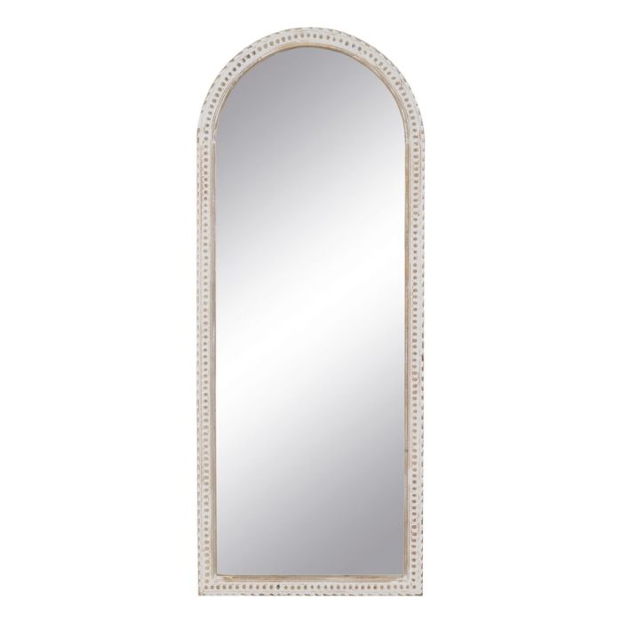 Espejo de pared Blanco Natural Cristal Madera de mango Madera MDF Vertical 60,9 x 3,8 x 152,4 cm 6