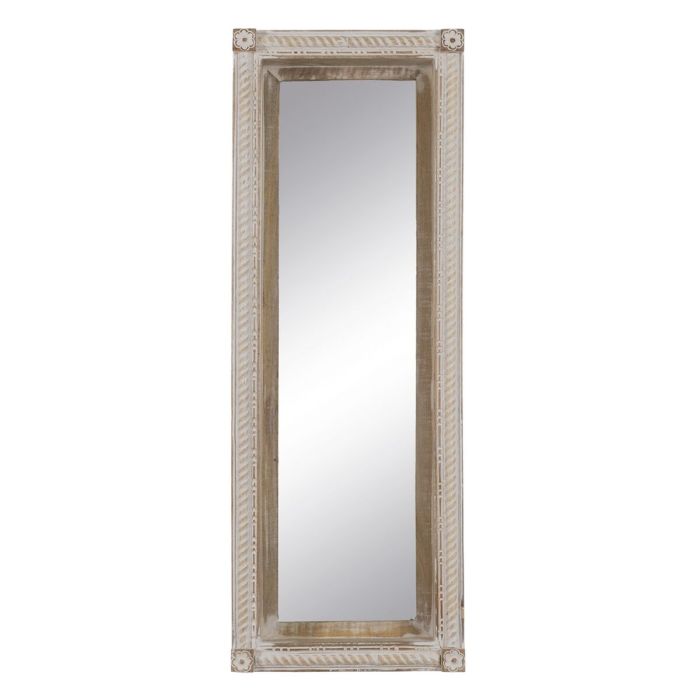 Espejo de pared Blanco Natural Cristal Madera de mango Madera MDF Vertical 106,6 x 12,7 x 38 cm 7