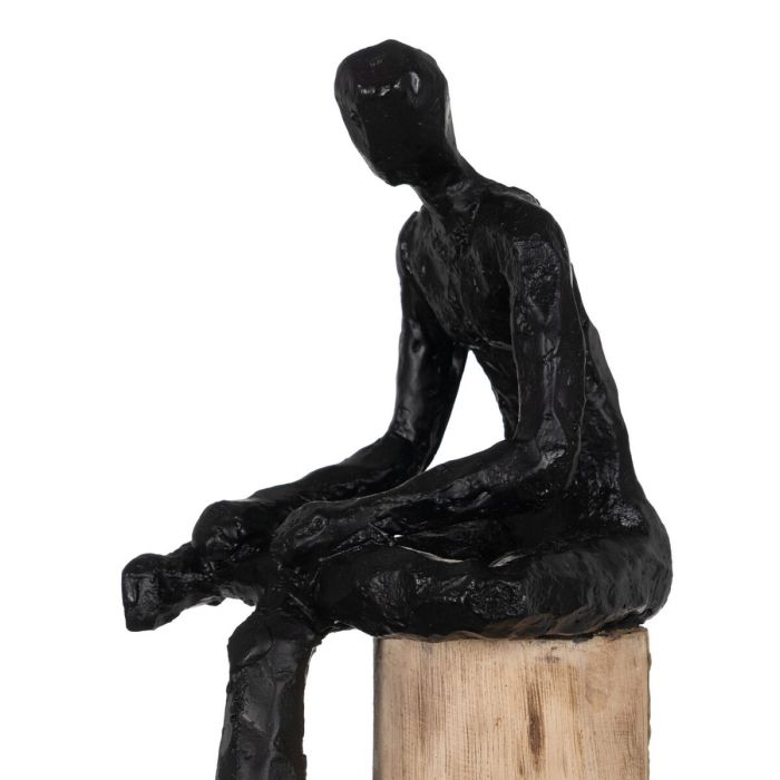 Figura Decorativa Negro Natural Hombre 18 x 13 x 76 cm 1