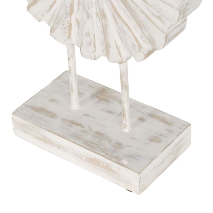 Escultura Blanco Beige Anillo 25,5 x 9,5 x 37 cm 2