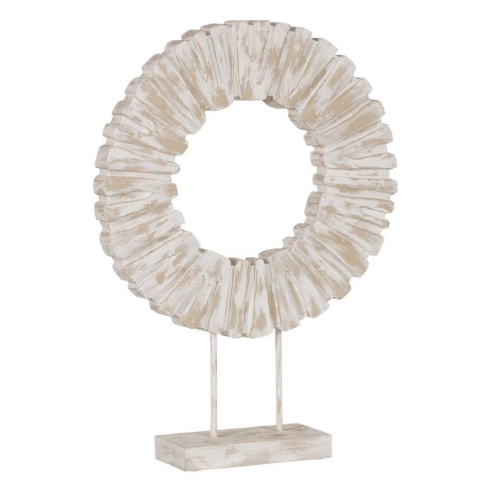 Escultura Blanco Beige Anillo 45 x 10 x 59 cm 5