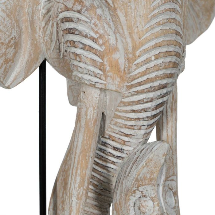 Figura Decorativa Blanco Dorado Natural Elefante 44 x 16 x 57 cm 2
