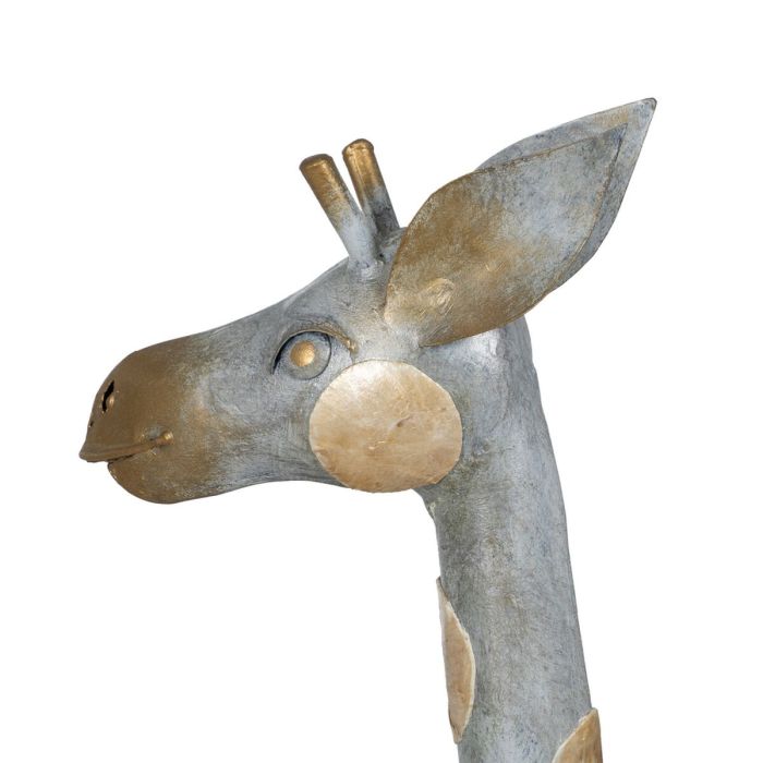Figura Decorativa Gris Dorado Jirafa 27 x 12 x 100 cm 4