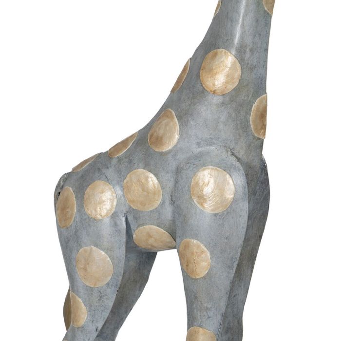 Figura Decorativa Gris Dorado Jirafa 27 x 12 x 100 cm 3