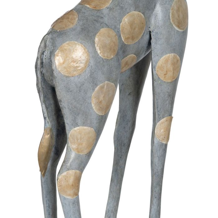 Figura Decorativa Gris Dorado Jirafa 27 x 12 x 100 cm 2