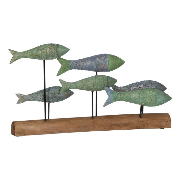 Figura Decorativa Verde Natural Peces 56 x 7 x 31 cm 5