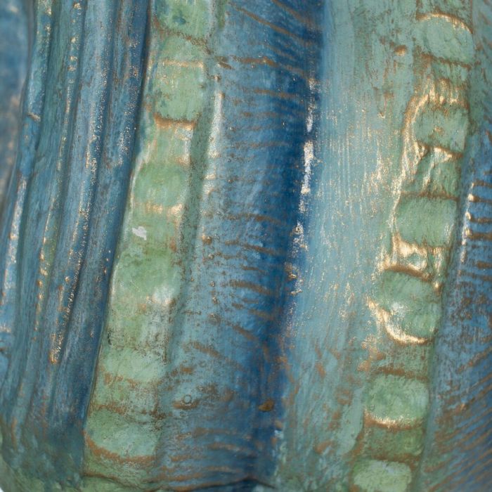 Figura Decorativa Azul Marrón Verde Caracola 38 x 20 x 33 cm 2