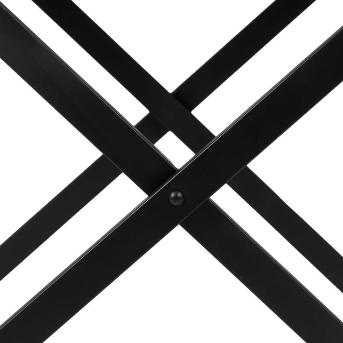 Mesita de Noche Marrón Negro Madera Hierro 60 x 40 x 55,5 cm 3