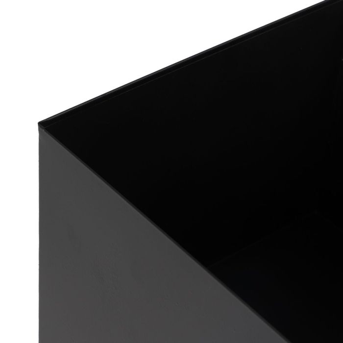 Set de Maceteros Negro Metal 26 x 26 x 70 cm (3 Unidades) 2