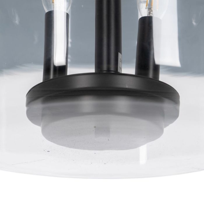 Lámpara de Techo Negro Cristal Hierro 220-240 V 35 x 35 x 72 cm 3