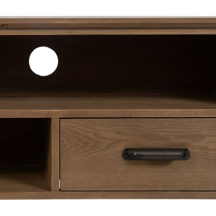 Mueble de TV Negro Natural Hierro Madera de abeto 150 x 41 x 59 cm 4