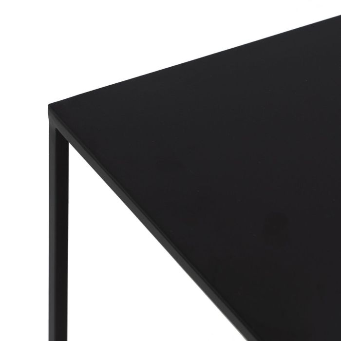 Mesita de Noche Negro Natural Hierro DMF 57 x 34 x 55 cm 4 Mesita de Noche Negro Natural Hierro DMF 57 x 34 x 55 cm 4