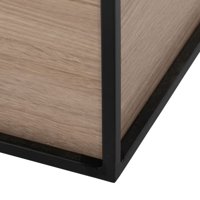 Mesita de Noche Negro Natural Hierro DMF 57 x 34 x 55 cm 1 Mesita de Noche Negro Natural Hierro DMF 57 x 34 x 55 cm 1