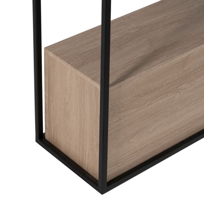 Consola Negro Natural Hierro Madera MDF 122,5 x 22,5 x 75 cm 4