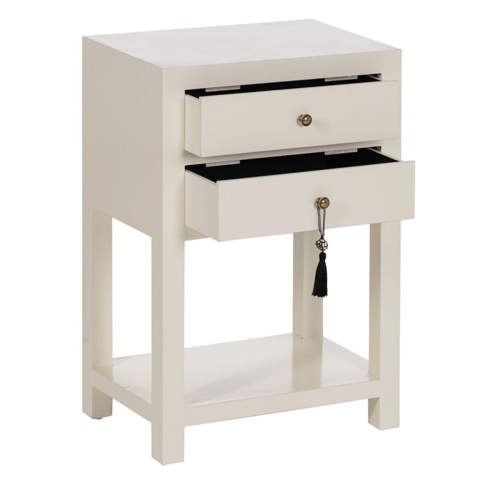 Mesita de Noche ORIENT Blanco Madera de abeto Madera MDF 45 x 30 x 66 cm 7