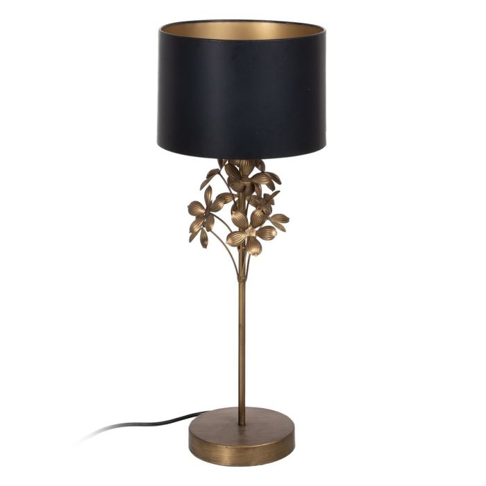 Lámpara de mesa Negro Dorado 220 -240 V 24 x 24 x 63 cm