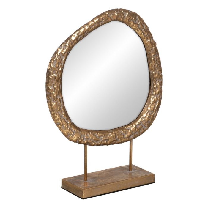 Espejo con Soporte Dorado Cristal 49 x 13 x 62,5 cm