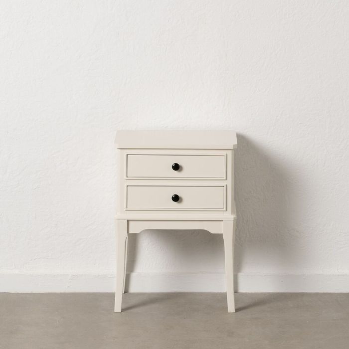 Mesita de Noche Blanco Madera de pino Madera MDF 43 X 33 X 60 CM 9