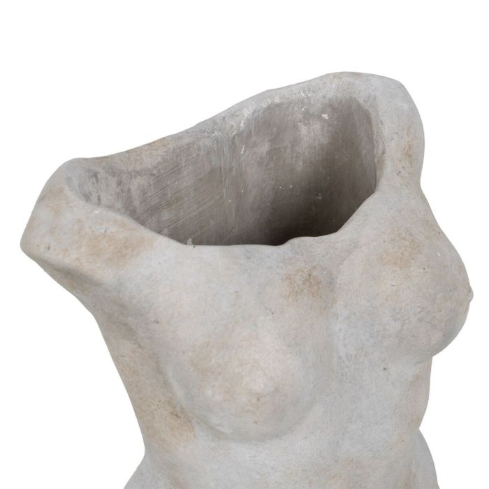 Macetero Gris Cemento Busto 19 x 13,5 x 27 cm 4