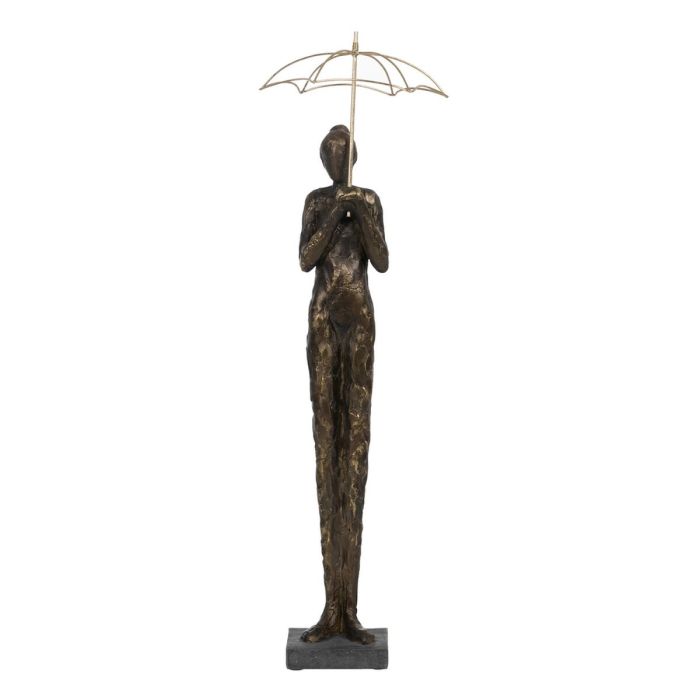 Figura Decorativa Cobre Mujer 18 x 16 x 63 cm