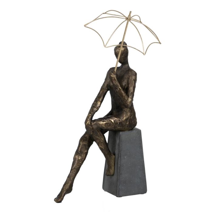 Figura Decorativa Cobre Mujer 25 x 17,5 x 44 cm