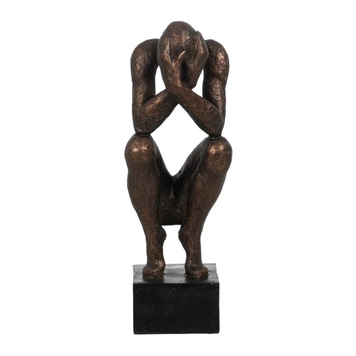 Figura Decorativa Negro Cobre Hombre 16 x 19 x 47 cm