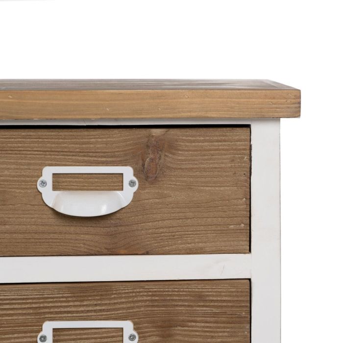 Cajonera Blanco Beige Hierro Madera de abeto 120,5 x 35 x 88 cm 5 Cajonera Blanco Beige Hierro Madera de abeto 120,5 x 35 x 88 cm 5