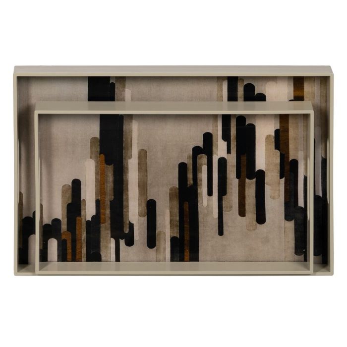 Bandeja de Aperitivos PVC Cristal Abstracto 45 x 31 x 4,2 cm (2 Unidades) 6