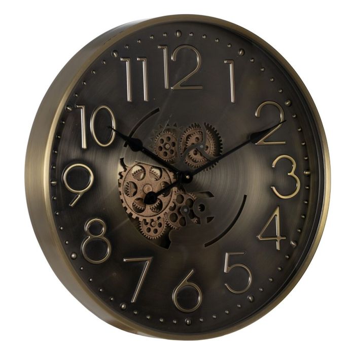 Reloj de Pared Dorado Hierro 60 x 8 x 60 cm 7