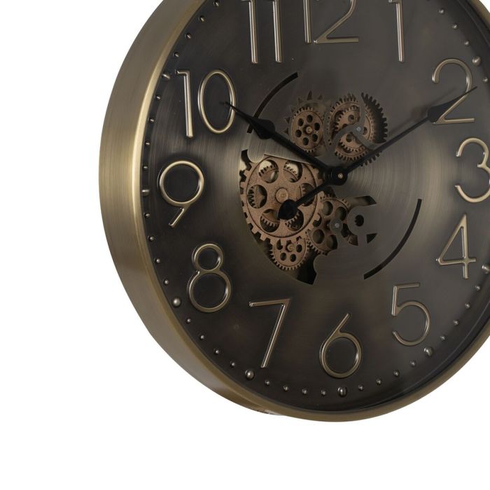 Reloj de Pared Dorado Hierro 60 x 8 x 60 cm 3