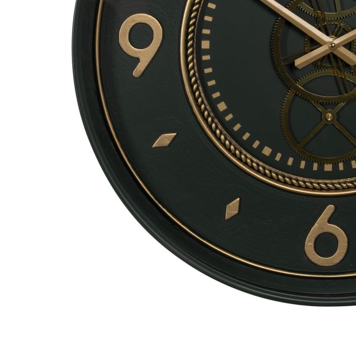 Reloj de Pared Verde Dorado Hierro 55 x 8,5 x 55 cm 1