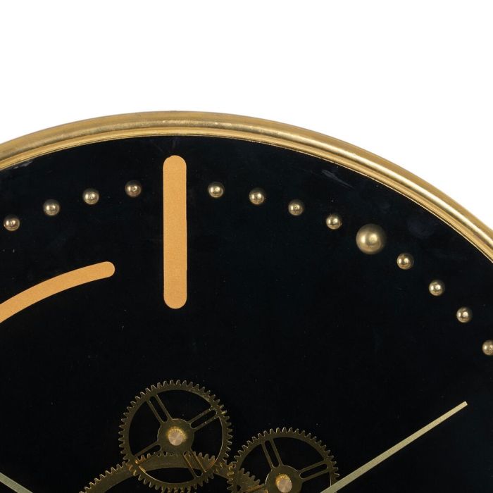 Reloj de Pared Negro Dorado Hierro 46 x 7 x 46 cm 5
