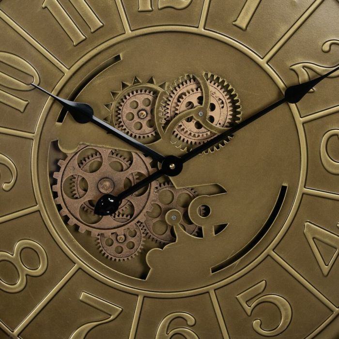 Reloj de Pared Dorado Hierro 60 x 8 x 60 cm 6