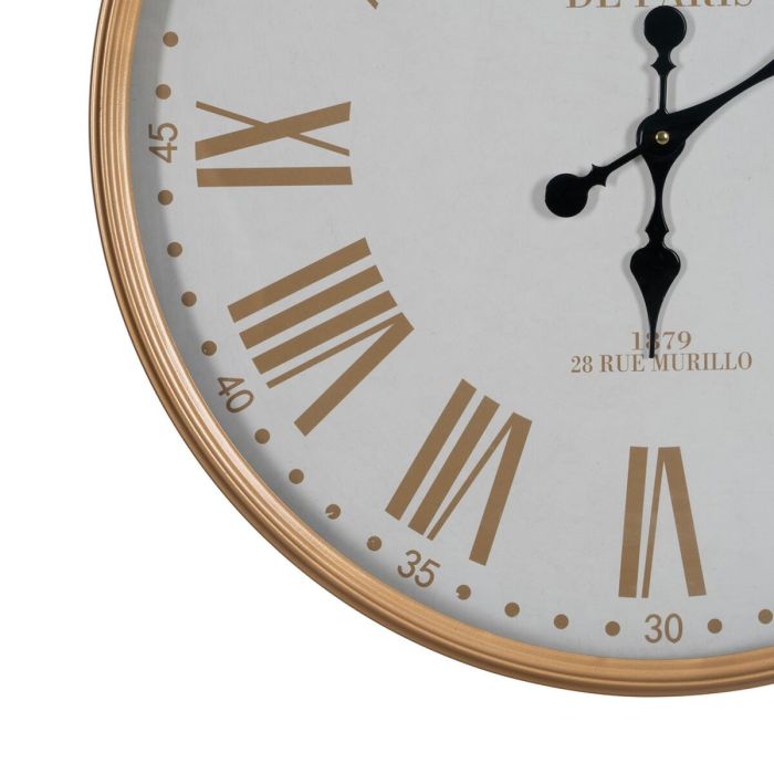 Reloj de Pared Blanco Natural Hierro 60 x 60 x 6 cm 4