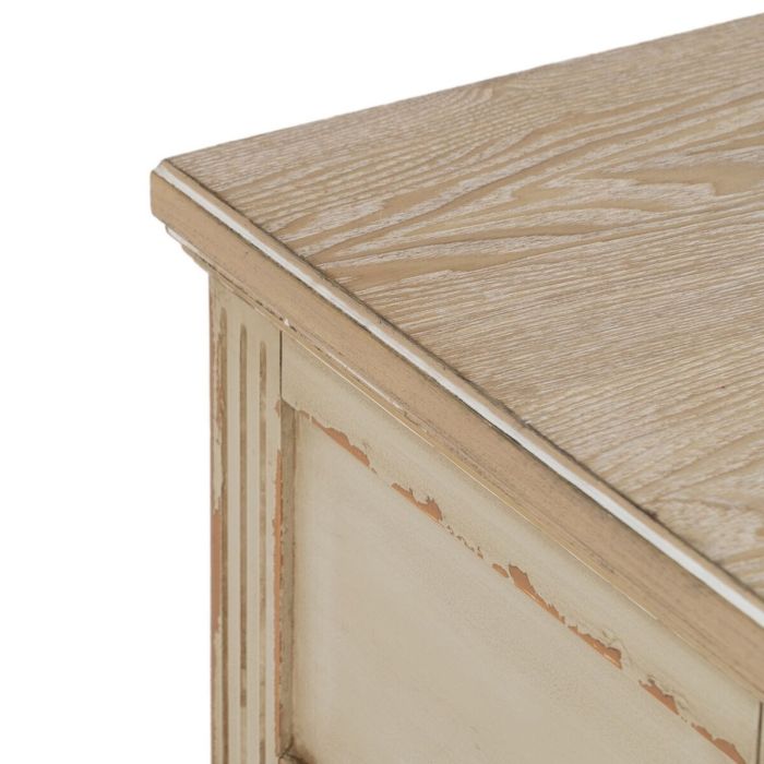 Mesita de Noche Crema Natural Madera de abeto Madera MDF 56 x 36 x 68 cm 6