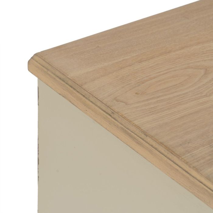 Mesita de Noche Crema Natural Madera de abeto Madera MDF 48 x 36 x 61 cm 6