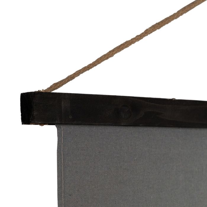 Decoración de Pared Tapiz Negro Taupé Cáñamo Madera de abeto Tejido 124 x 1,7 x 86 cm 4