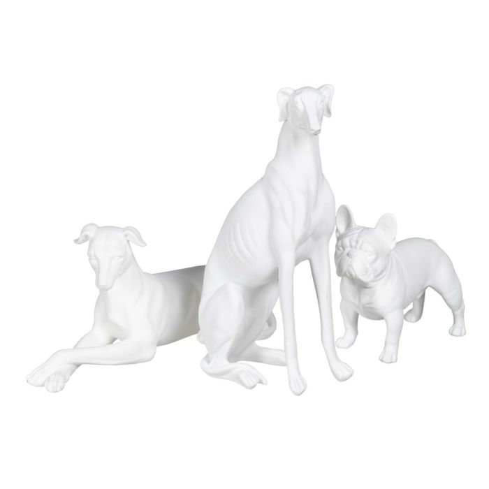 Figura Decorativa Blanco Perro 18 x 12,5 x 37 cm 4