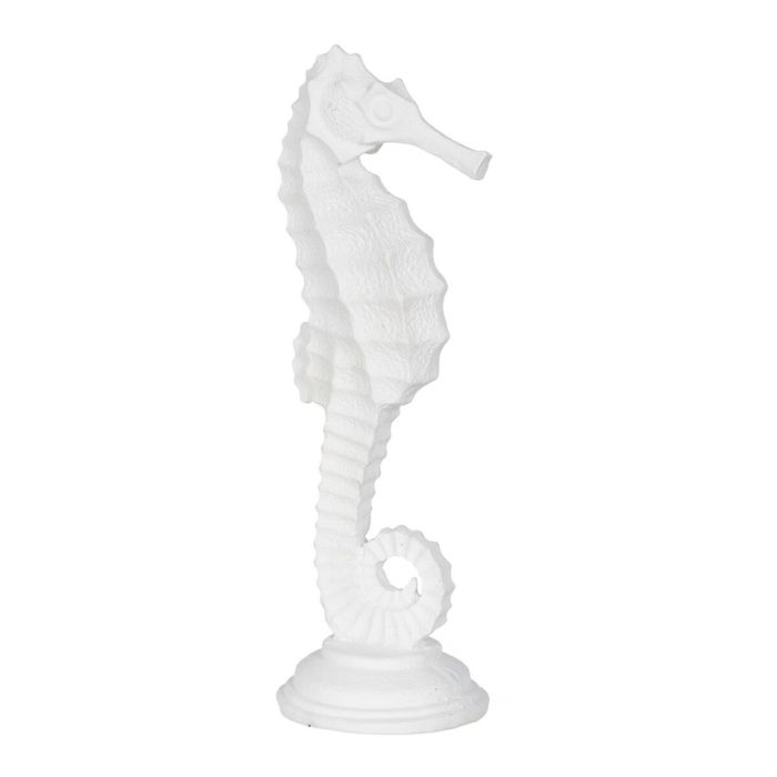 Figura Decorativa Blanco Caballito de Mar 11 x 9 x 31 cm Figura Decorativa Blanco Caballito de Mar 11 x 9 x 31 cm