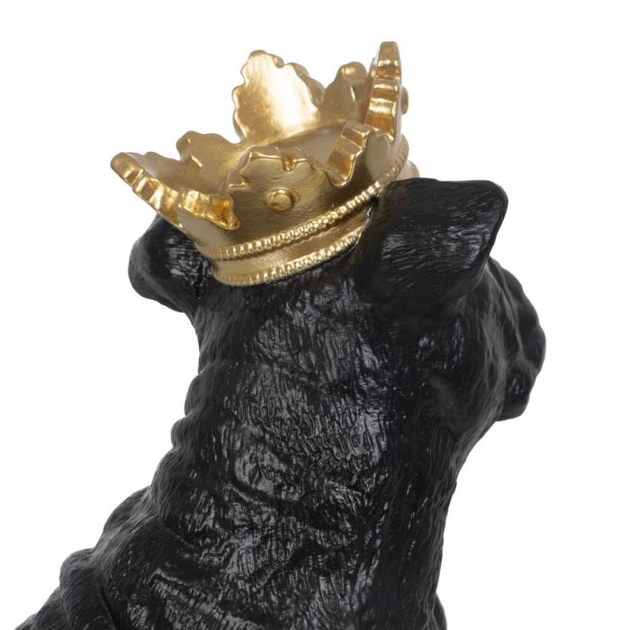 Figura Decorativa Negro Dorado Perro 15,5 x 18,4 x 25,5 cm 3