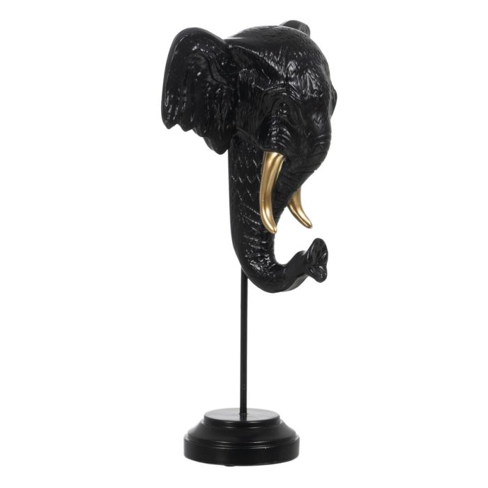 Figura Decorativa Negro Dorado Elefante 20,5 x 14,3 x 35,5 cm 1